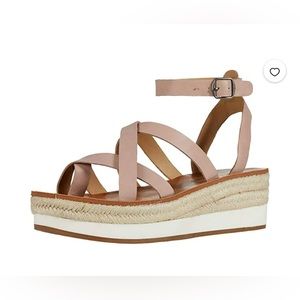 Lucky Brand Jakina Adobe Rose Leather Sandal Size 9.5